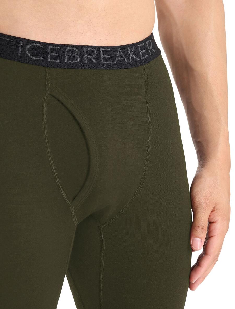 Loden Men's Icebreaker Merino 200 Oasis with Fly Leggings | USA 1131EBCX